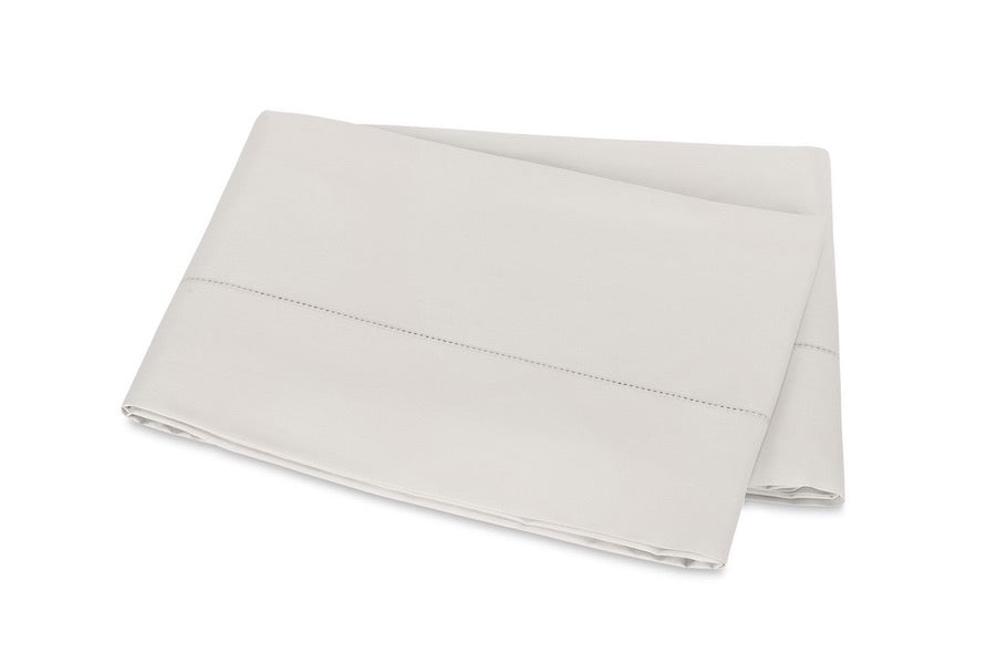Matouk Bedding - Bergamo Hemstitch Flat Sheet in Silver - Fig Linens and Home