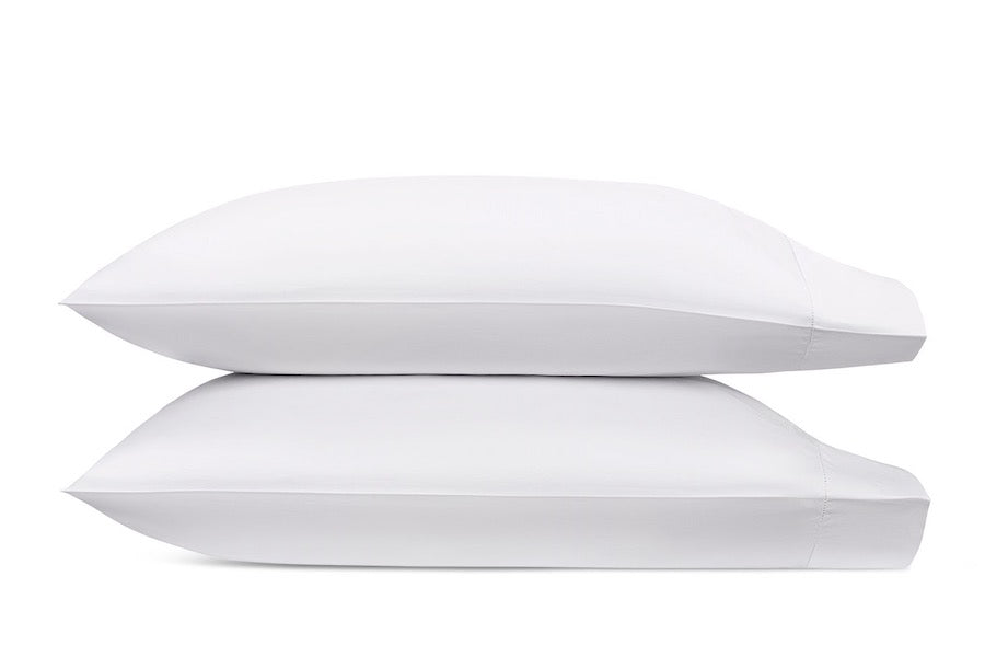 Matouk Bedding - Bergamo Hemstitch Pillowcases in White - Fig Linens and Home