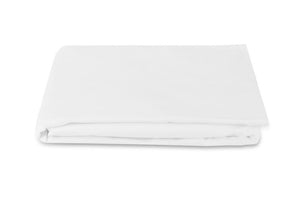 Matouk Bergamo White Fitted Sheet for Louise Bedding | Giza Cotton Percale