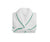 Cairo Robe in White with Kelly Green Tape | Matouk Robes at Fig Linens and Home
