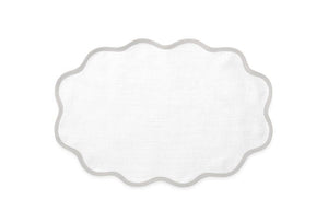 Matouk Table Linens | Casual Couture Scallop Placemat in Classic Grey
