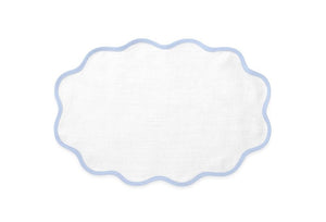 Matouk Table Linens | Casual Couture Scallop Placemat in Ice Blue