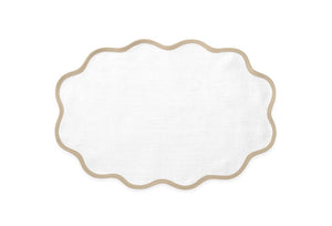 Matouk Table Linens | Casual Couture Scallop Placemat in Oat