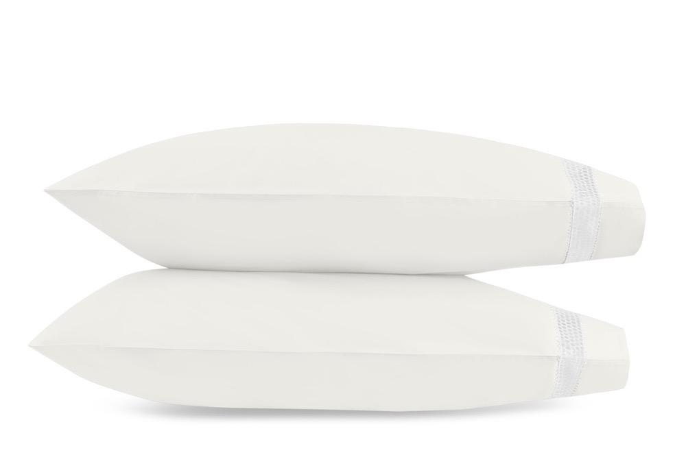 Cecily Bone Pillowcases | Matouk Giza Percale at Fig Linens