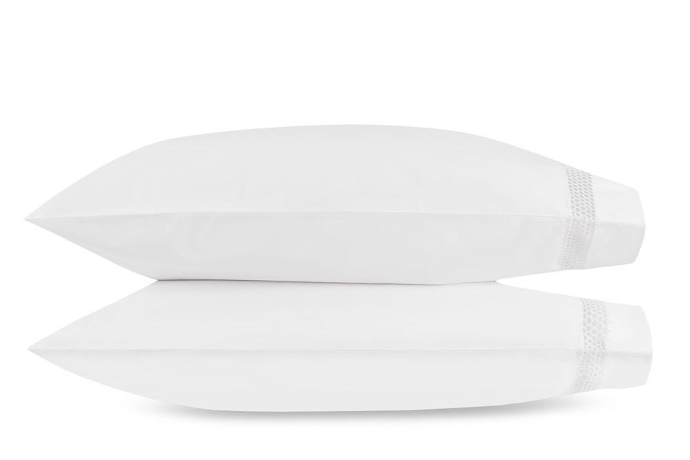 Cecily White Pillowcases | Matouk Giza Percale at Fig Linens