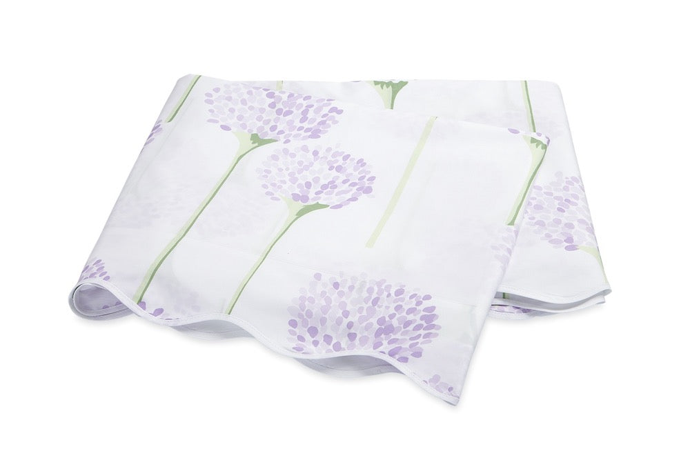 Matouk Charlotte Lavender Flat Sheet | Fig Linens