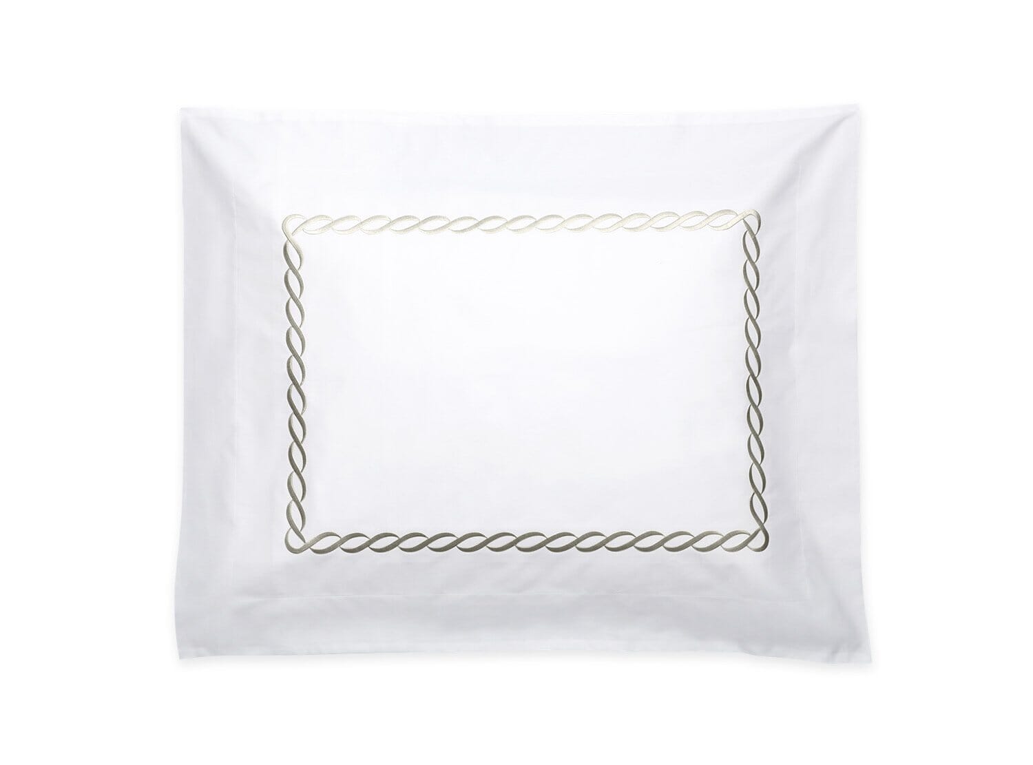Pillow Sham - Classic Chain Percale Almond Bedding by Matouk at Fig Linens and Home