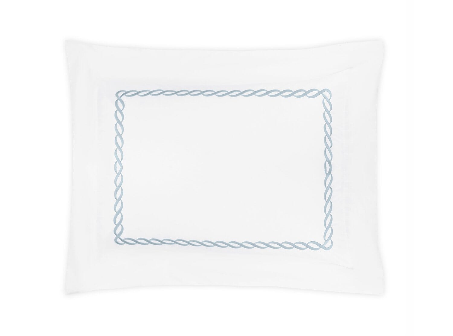 Pillow Sham - Matouk Classic Chain Hazy Blue Bedding | Fig Linens and Home