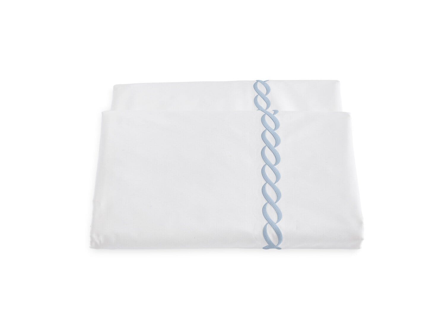 Flat Sheet - Matouk Classic Chain Light Blue Bedding | Fig Linens and Home