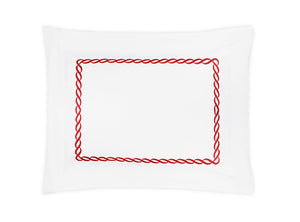 Pillow Sham - Matouk Classic Chain Red Bedding | Fig Linens and Home