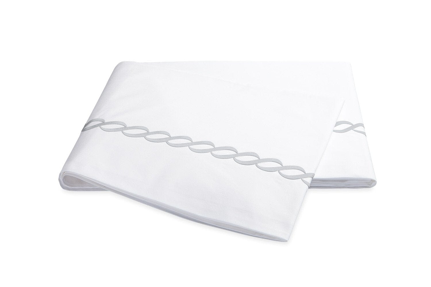 Flat Sheet - Matouk Classic Chain Silver Bedding | Fig Linens and Home