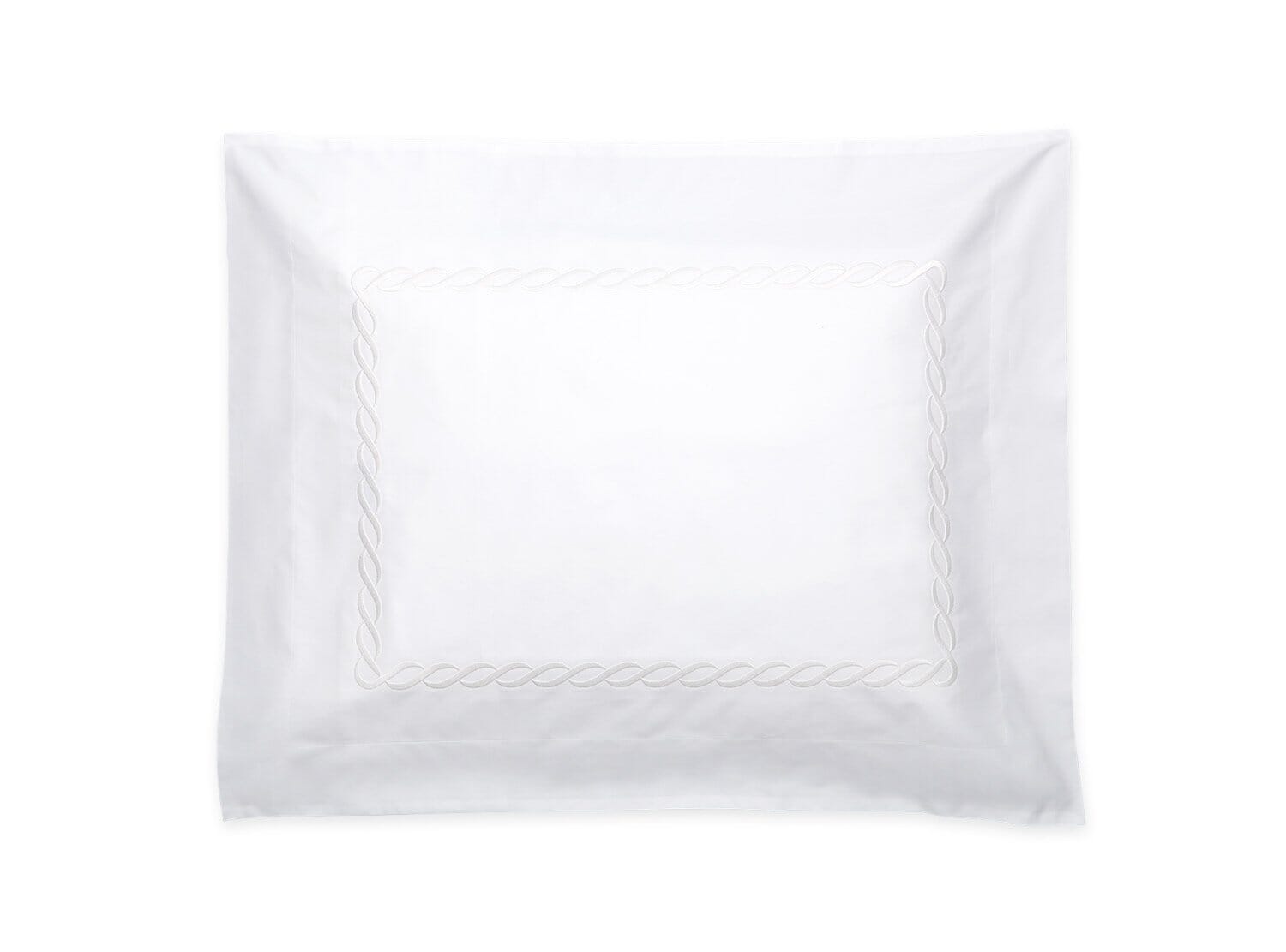 Pillow Sham - Matouk Classic Chain White Bedding | Fig Linens and Home