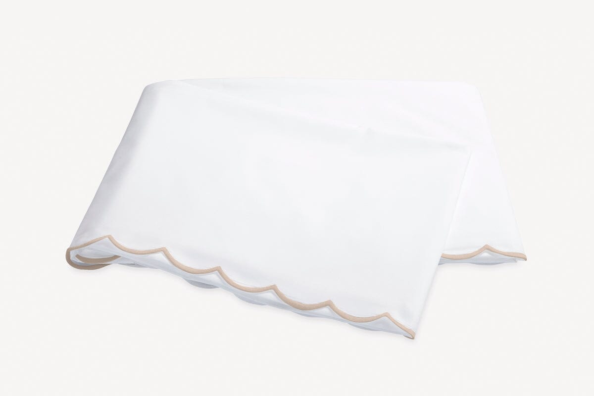 Matouk Flat Sheet - Champagne Dakota Percale Bedding at Fig Linens and Home