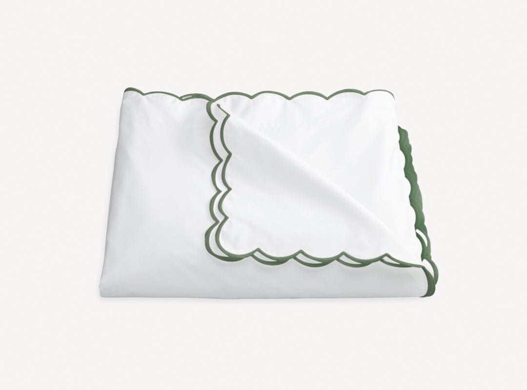 Matouk Duvet Cover - Palm Green Dakota Percale Bedding at Fig Linens and Home