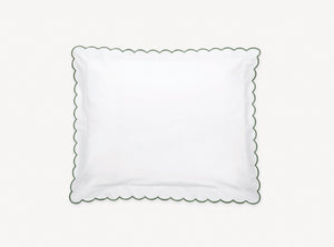 Matouk Pillow Sham - Palm Green Dakota Percale Bedding at Fig Linens and Home