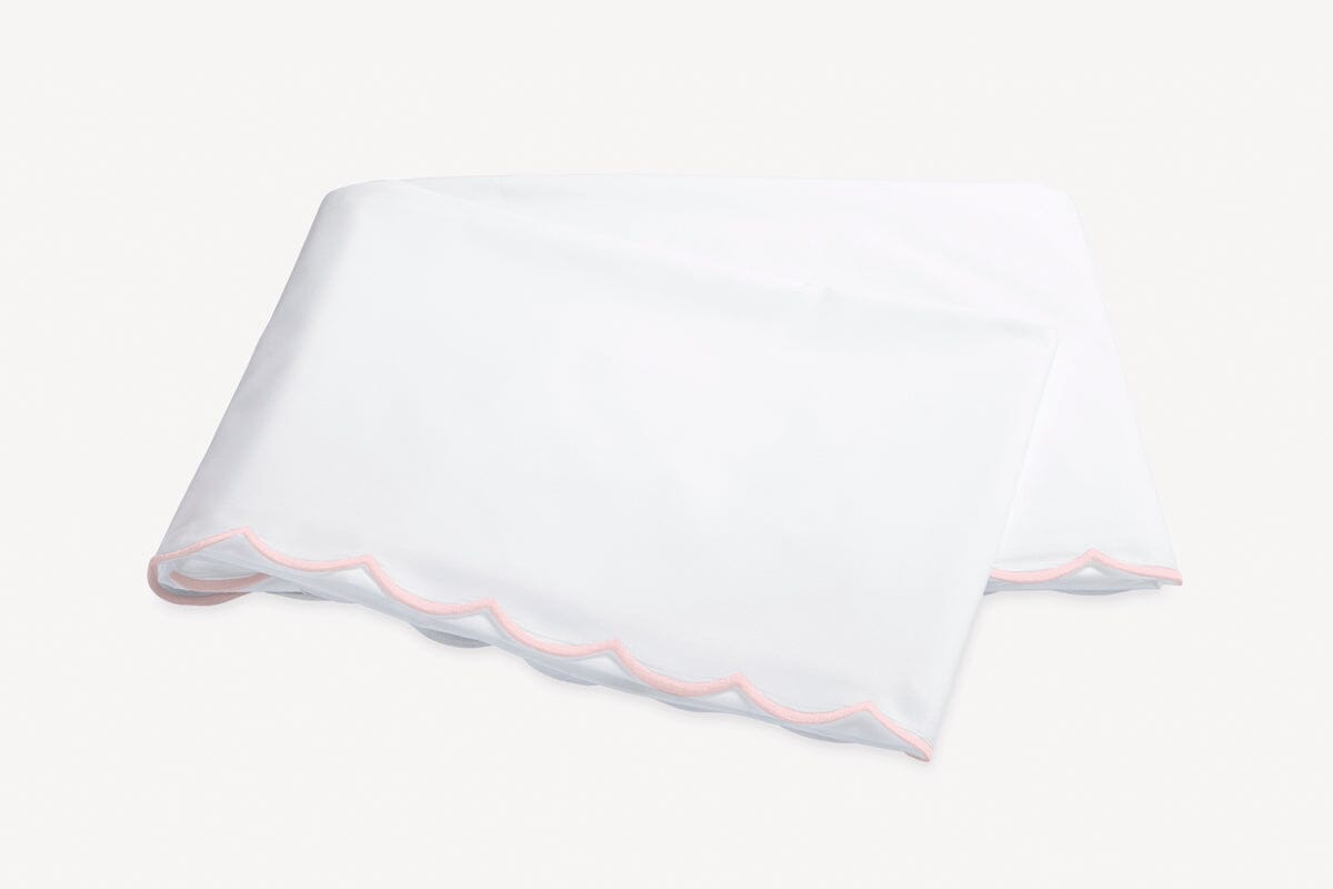 Matouk Flat Sheet - Pink Dakota Percale Bedding at Fig Linens and Home