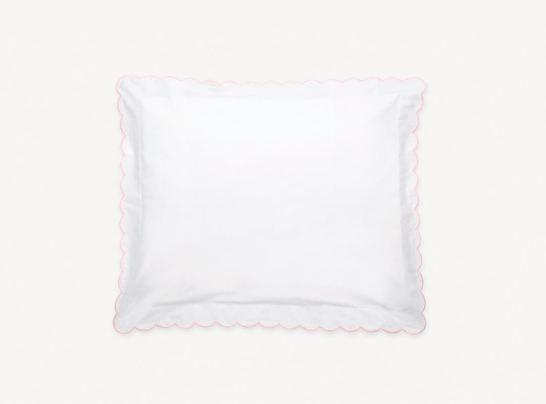 Matouk Pillow Sham - Pink Dakota Percale Bedding at Fig Linens and Home