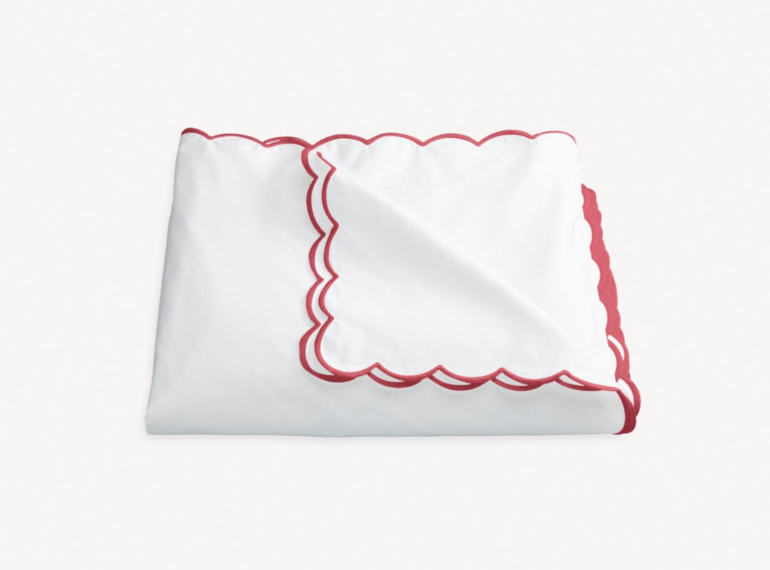 Matouk Duvet Cover - Red Dakota Percale Bedding at Fig Linens and Home
