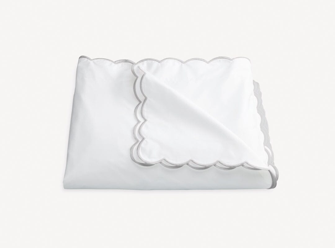 Matouk Duvet Cover - Silver Dakota Percale Bedding at Fig Linens and Home