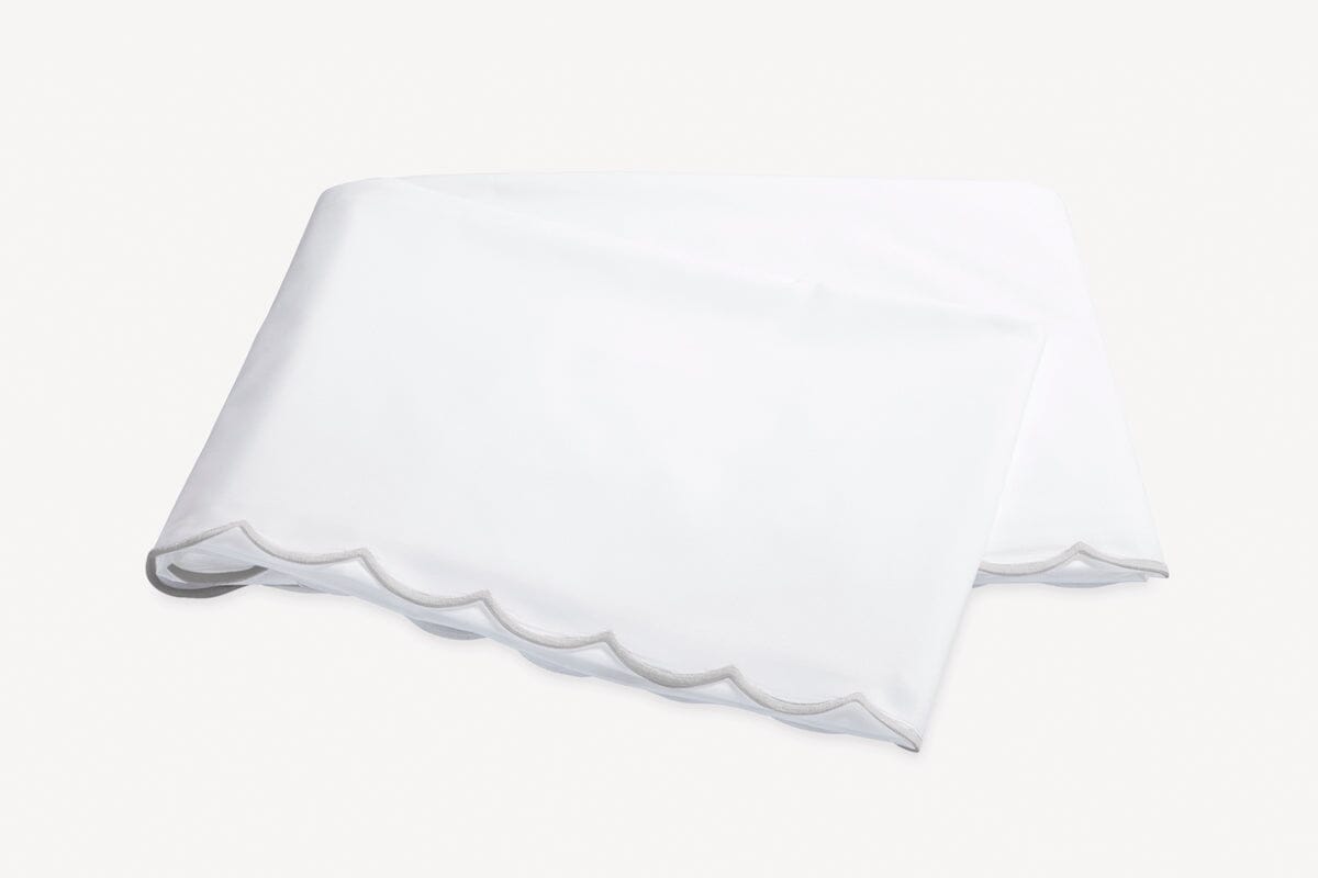 Matouk Flat Sheet - Silver Dakota Percale Bedding at Fig Linens and Home