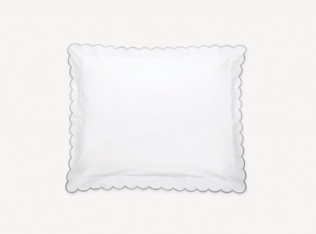 Matouk Pillow Sham - Silver Dakota Percale Bedding at Fig Linens and Home