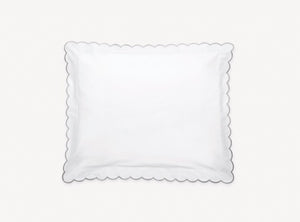 Matouk Pillow Sham - Silver Dakota Percale Bedding at Fig Linens and Home