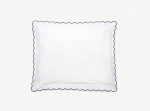 Matouk Pillow Sham - Steel Blue Dakota Percale Bedding at Fig Linens and Home