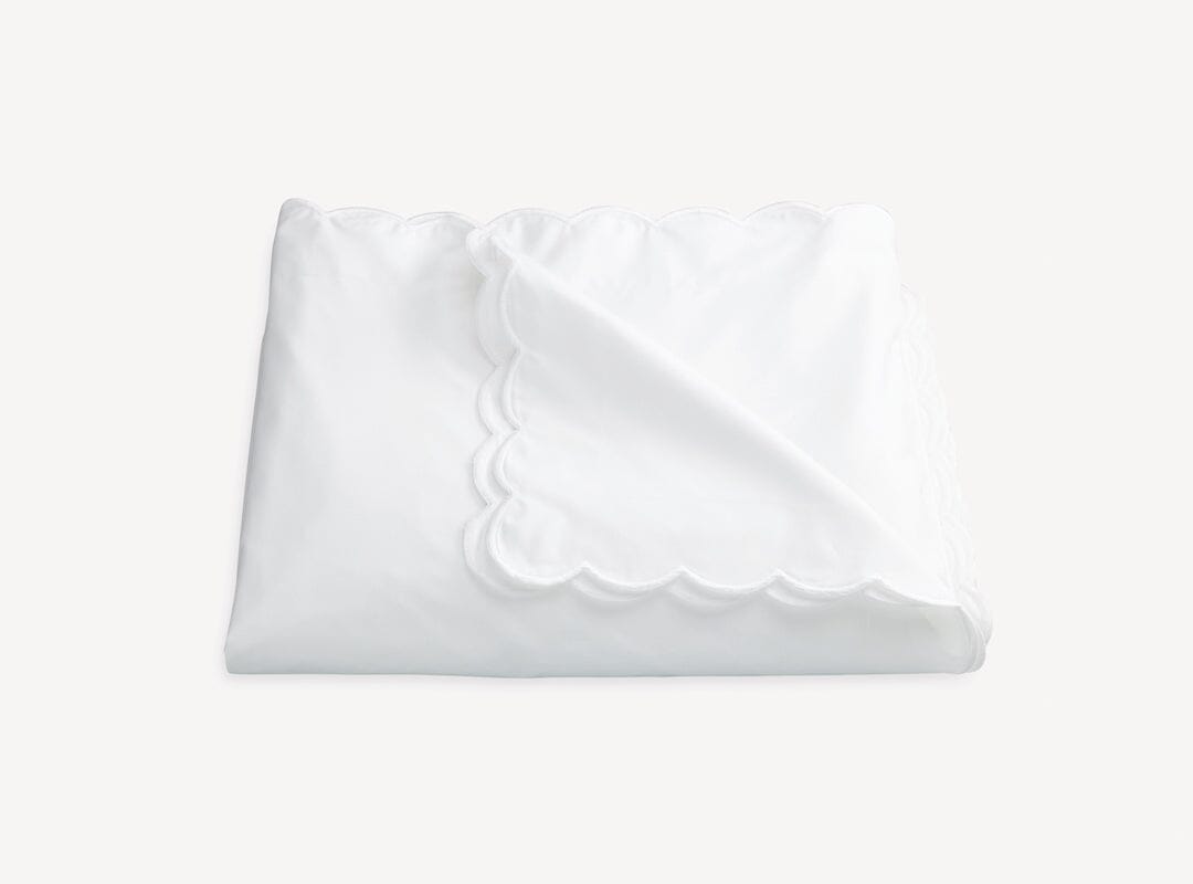 Matouk Duvet Cover - White Embroidery Dakota Percale Bedding at Fig Linens and Home