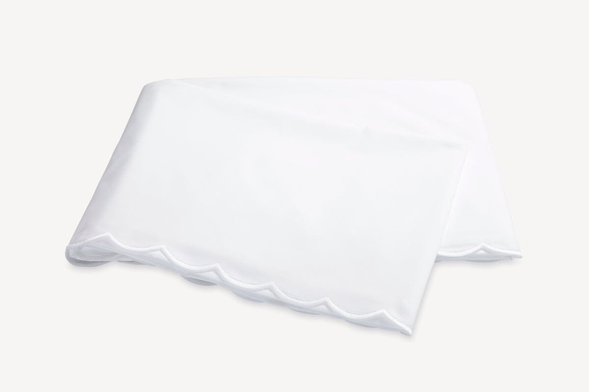 Matouk Duvet Cover - White Embroidery Dakota Percale Bedding at Fig Linens and Home