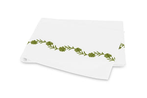 Daphne Grass Green Flat Sheet | Matouk at Fig Linens