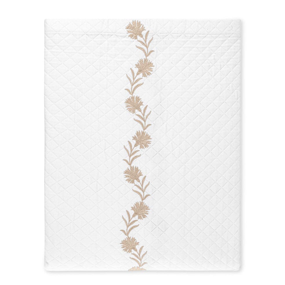 Matouk Daphne Dune Matelasse Embroidered Fine Linens Coverlets FIG