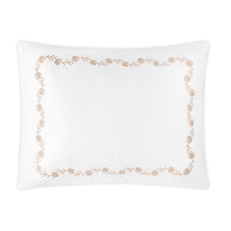 Matouk Daphne Dune Matelasse Embroidered Fine Linens Coverlets FIG