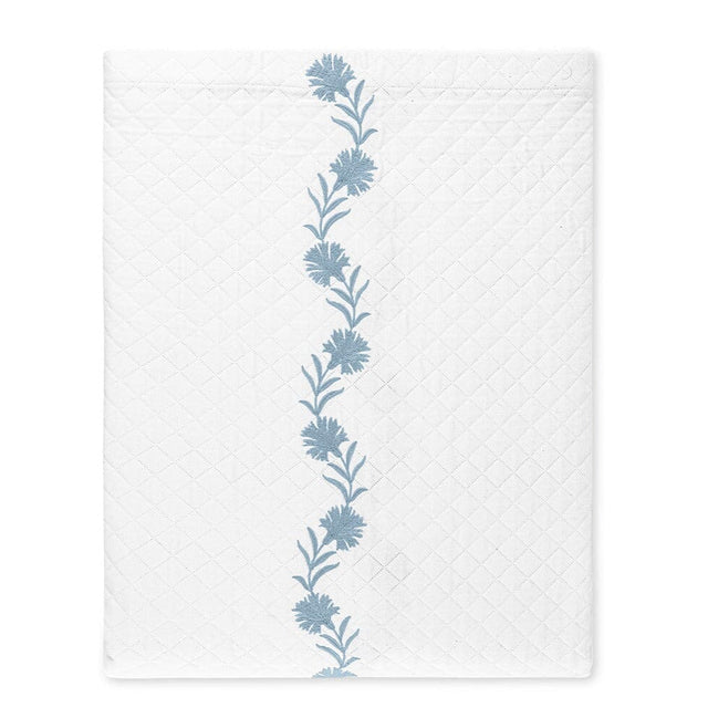 Daphne Matelassé in Hazy Blue | Matouk Coverlets at Fig Linens and Home