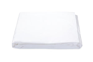 Daphne Bedding - White Ceylon Percale Fitted Sheet | Matouk at Fig Linens