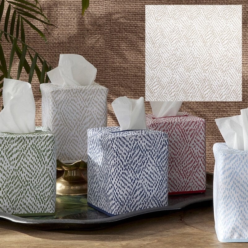 Matouk Duma Diamond Tissue Cover | Dune Color - Matouk Schumacher Tissue Box Covers