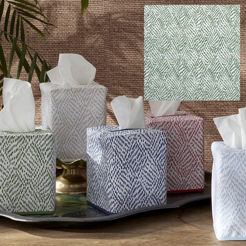 Matouk Duma Diamond Tissue Cover | Grass Green Color - Matouk Schumacher Tissue Box Covers
