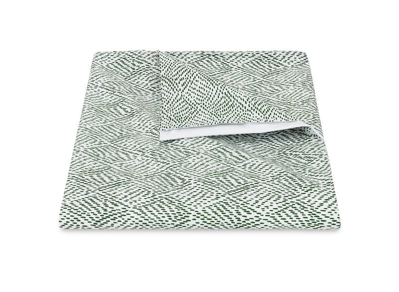 Matouk Duma Diamond Grass Green Duvet Cover - Fig Linens and Home - Matouk Schumacher