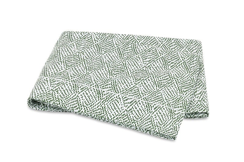 Matouk Duma Diamond Grass Green Flat Sheet - Fig Linens and Home - Matouk Schumacher