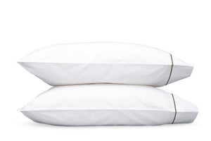 Essex Charcoal Pillowcases | Matouk Percale Bedding