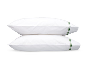 Essex Green Pillowcases | Matouk Percale Bedding