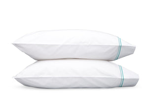 Essex Lagoon Pillowcases | Matouk Percale Bedding