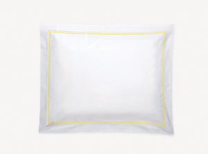 Pillow Sham - Matouk Essex Lemon Yellow Bedding | Percale Cotton Linens