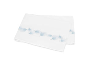 Matouk Feather Blue Flat Sheet - Giza Percale Bedding at Fig Linens