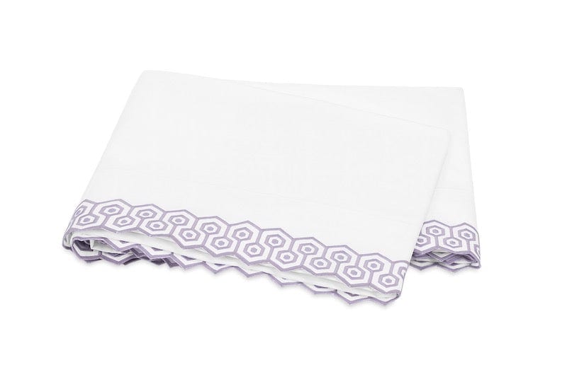 Matouk Flat Sheet - Felix Lilac Matouk Bedding at Fig Linens and Home