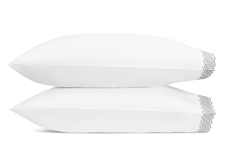 Matouk Pillowcases - Felix Silver Matouk Bedding at Fig Linens and Home