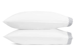 Matouk Pillowcases - Felix Silver Matouk Bedding at Fig Linens and Home