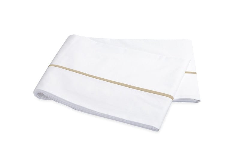 Matouk Flat Sheet - Gatsby Bedding in Champagne at Fig Linens and Home