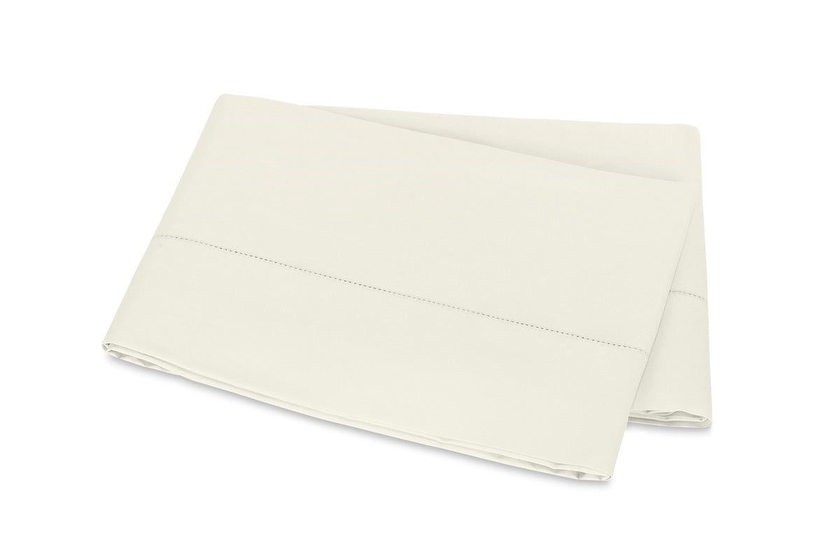 Matouk Gatsby Hemstitch Flat Sheet in Ivory Giza Cotton - Fig Linens and Home