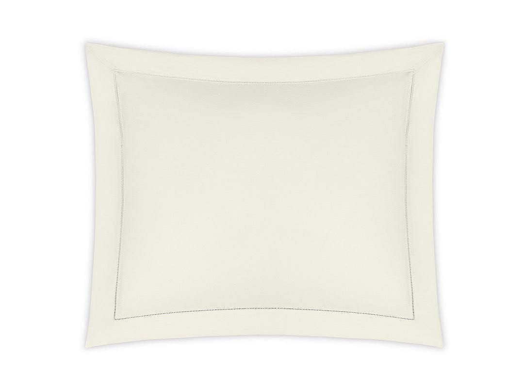 Matouk Gatsby Hemstitch Pillow Sham in Ivory Giza Cotton - Fig Linens and Home
