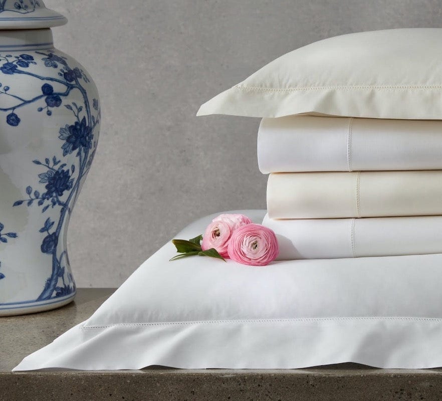 Matouk Pillow Shams - Gatsby Hemstitch Giza Bedding - Fig Linens and Home - High Thread Count